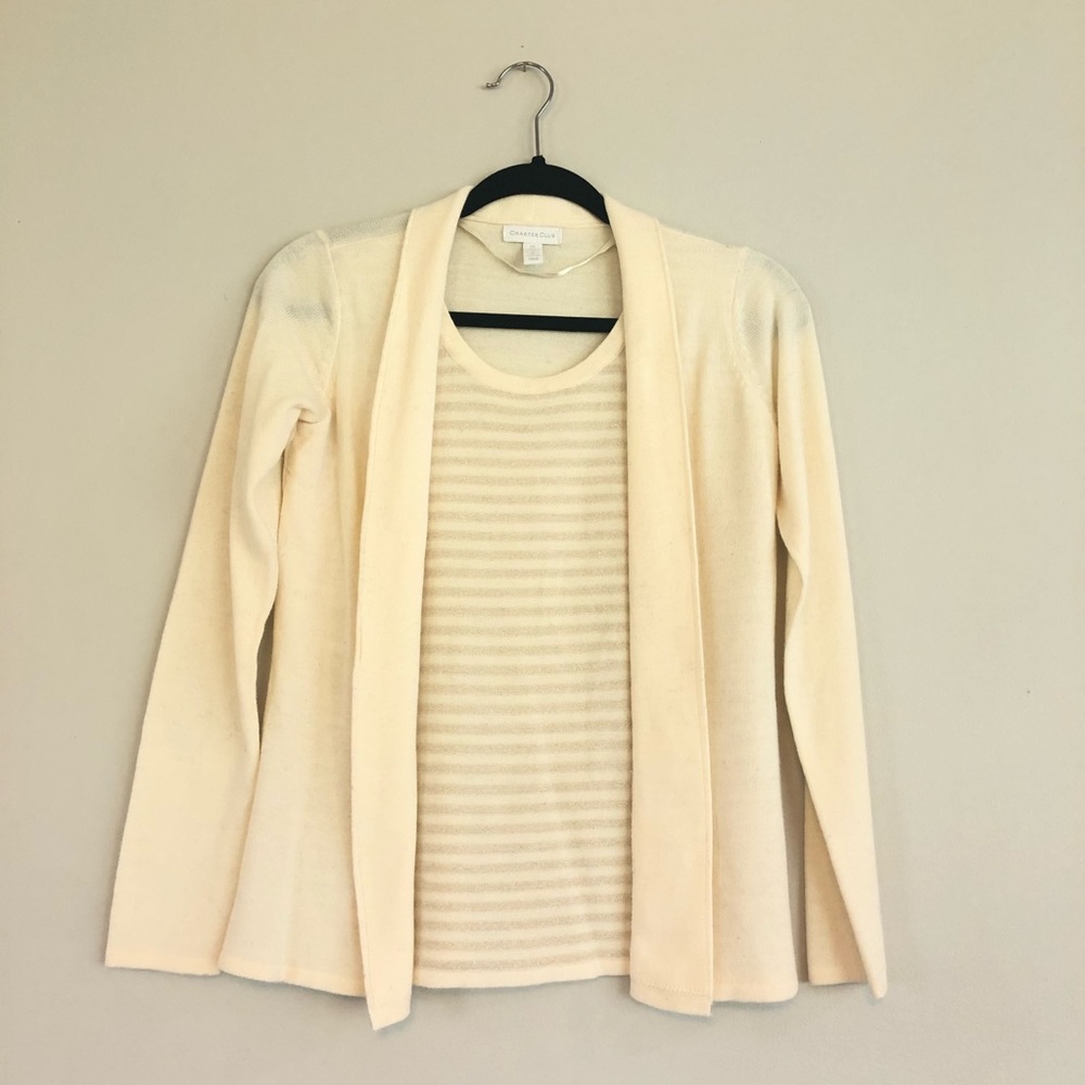 CHARTER CLUB Career Cardigan Blouse | XS